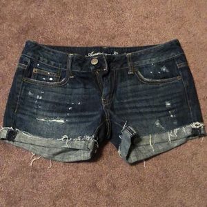 American Eagle distressed jean shorts